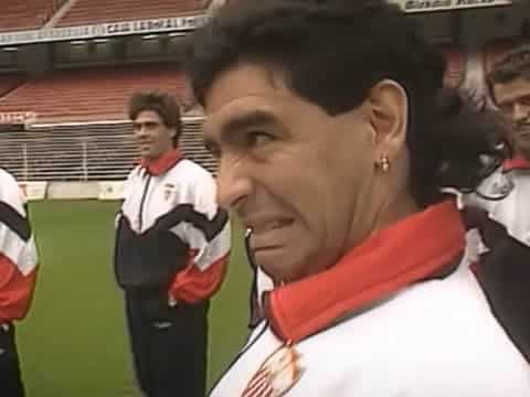 imagen Maradona en Sevilla. Temporada 1992-93